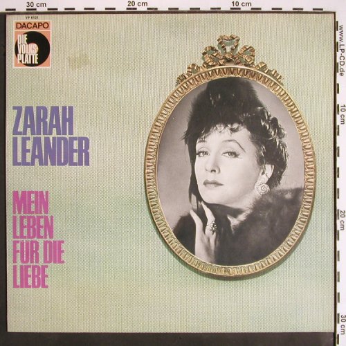 Leander,Zarah: Mein Leben für die Liebe, Dacapo/Volksplatte (VP 6121), D Typ: LP Best.-Nr.: V1588 Preis: 7,50 Euro