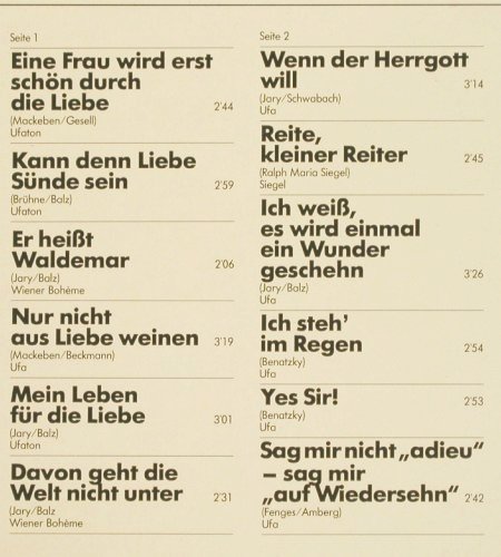 Leander,Zarah: Kann denn Liebe Sünde sein, Odeon, Ri (036-46 449 M), NL Typ: LP Best.-Nr.: V1684 Preis: 7,50 Euro