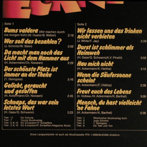 Eckner,Heinz: Stimmung Bier und Bums Valdera!, RCA (PFL 1-4099), D, 1975 Typ: LP Best.-Nr.: V1698 Preis: 5,00 Euro