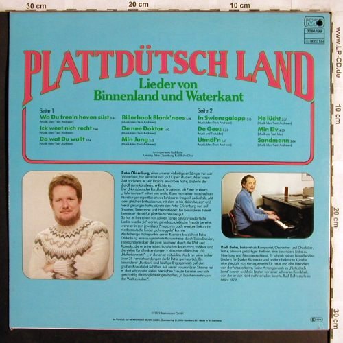 Oldenburg,Peter u.d.Rudi Bohn Chor: Plattdütsch Land,Binnenl.uWaterkant, Metronome(0060.199), D, 1979 - LP - V1747 - 5,00 Euro