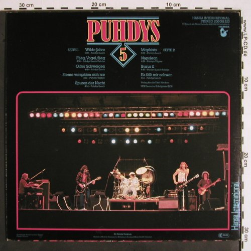 Puhdys: 5, Hansa(200 001 320), D, 1979 - LP - V1912 - 6,00 Euro