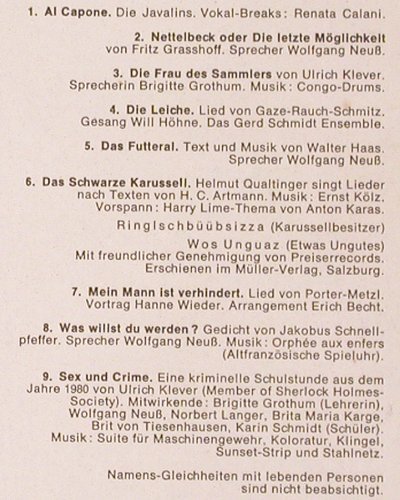 V.A.Die Mordsplatte: Neuss, Wieder, Qualtinger..., Elektra(SME 83491), D,  - LP - V2003 - 17,50 Euro