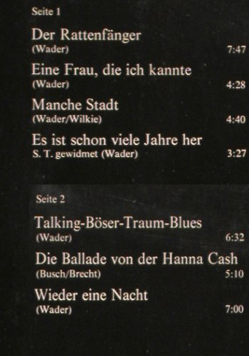 Wader,Hannes: Der Rattenfänger, Philips (6305 207), D Typ: LP Best.-Nr.: V202 Preis: 7,50 Euro