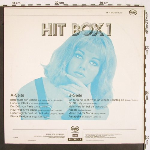 V.A.Hit Box 1: Blau blüht der Enzian.. Cover Vers., MFP (MFP 5722), D Typ: LP Best.-Nr.: V2105 Preis: 4,00 Euro