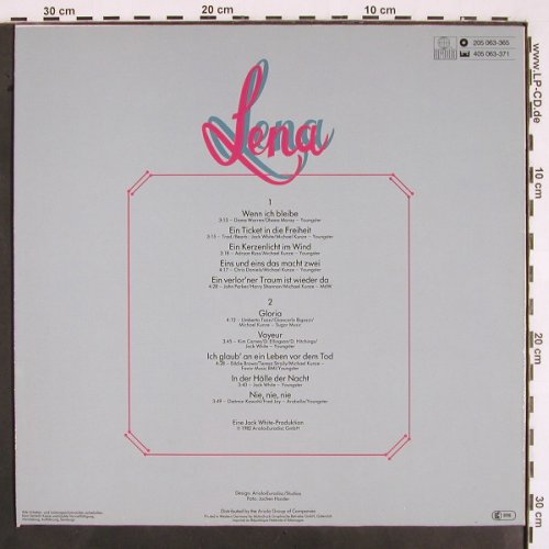 Valaitis,Lena: Lena, vg+/m-, Ariola (205 063-365), D, 1982 Typ: LP Best.-Nr.: V2111 Preis: 4,00 Euro