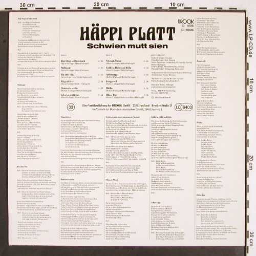 Häppi Platt: Schwien mutt sien, Brook(6516), D, 1986 - LP - V2163 - 7,50 Euro