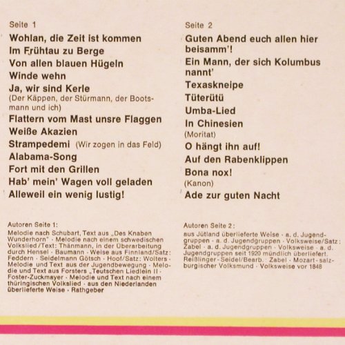 Hamburger Jugendgruppe,Eine: Auf großer Fahrt, Ltg.Heinz Zabel, Telefunken(NT 286), D, vg+/m-,  - LP - V2282 - 5,00 Euro