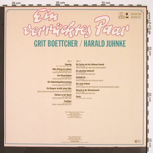 Boettcher,Grit / Harald Juhnke: Ein verücktes Paar, Ariola(203 195-365), D, 1980 - LP - V2287 - 7,50 Euro