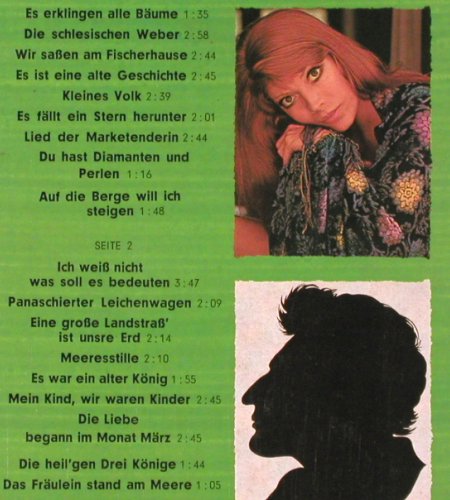 Ebstein,Katja: singt Heinrich Heine, Foc, HörZu (C 062-29 578), D, 1975 Typ: LP Best.-Nr.: V2337 Preis: 9,00 Euro