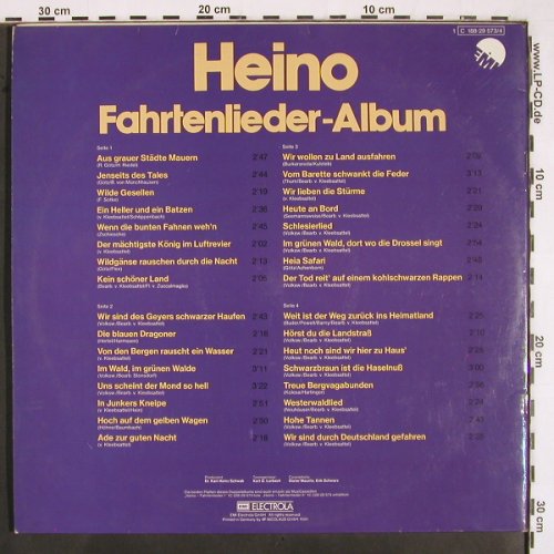 Heino: Fahrtenlieder-Album,Texte, Foc, EMI(C 188-29 573/4), D, Ri,  - 2LP - V2488 - 7,50 Euro