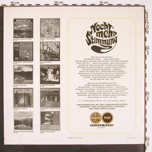 Rhenania Orch./GesangsV.Frohsinn: Noch mehr Stimmung, Golden Sound Pop(ST 2111), D,  - LP - V2521 - 5,00 Euro