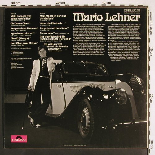 Lehner,Mario: Same, Polydor(2371 559), D, 1975 - LP - V2569 - 5,00 Euro