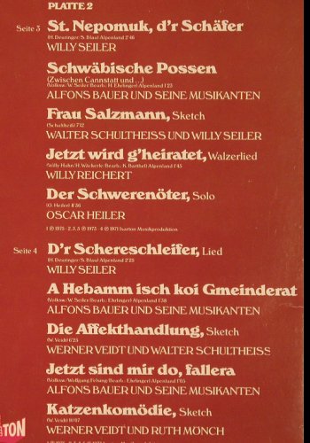 Reichert,Willy  u.d.sieben Schwaben: Lieder u.Geschichten a.d.Schwabenl., Polydor(2664 170), D,  - 2LP - V2706 - 6,00 Euro