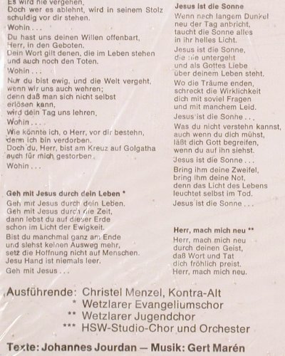 Menzel,Christel: Geh mit Jesus durch dein Leben, HSW(33768), D,FS-New, 1975 - LP - V2708 - 7,50 Euro