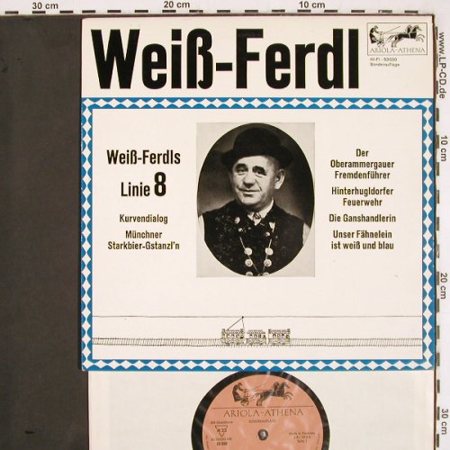Weiss Ferdl: Weiß Ferdl's Linie 8, Sonderauflage, Ariola (53 030), D, Mono, 1964 Typ: 10" Best.-Nr.: V2712 Preis: 7,50 Euro