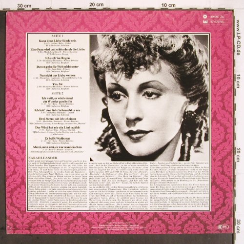 Leander,Zarah: Die Großen Erfolge von Gestern, Ariola (89 067 ZU), D, 1976 Typ: LP Best.-Nr.: V276 Preis: 5,00 Euro