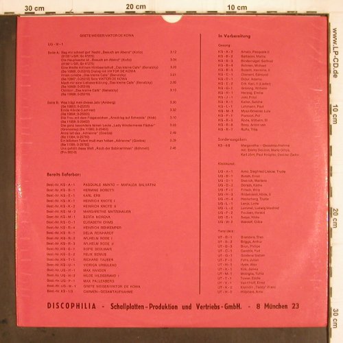 Weiser,Grete / Viktor de Kowa: Same, vg+/m-, Dicophilia (UG-W-1), D Typ: LP Best.-Nr.: V284 Preis: 6,00 Euro