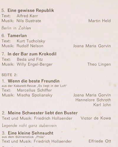 V.A.Es lag in der Luft: Chansons d.20er Jahre, Decca, Schall&Rauch 21(SLK 16 601), D,  - LP - V287 - 9,00 Euro