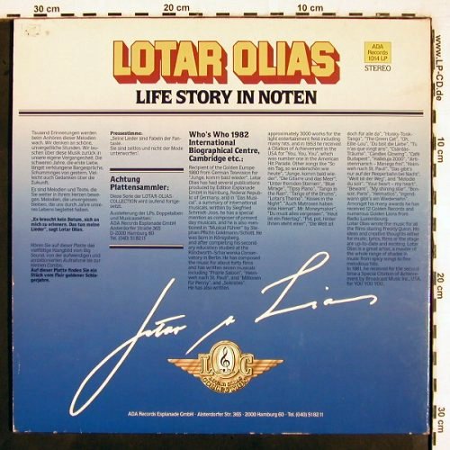 Olias,Lotar: Lifestory In Noten Folge 1, Foc, ADA 1014 (811 588-1), D Typ: LP Best.-Nr.: V2918 Preis: 6,00 Euro