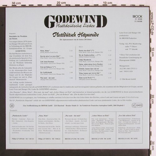 Godewind: Plattdütsch Hitparade, Brook(6508), D, 1984 - LP - V2932 - 6,00 Euro