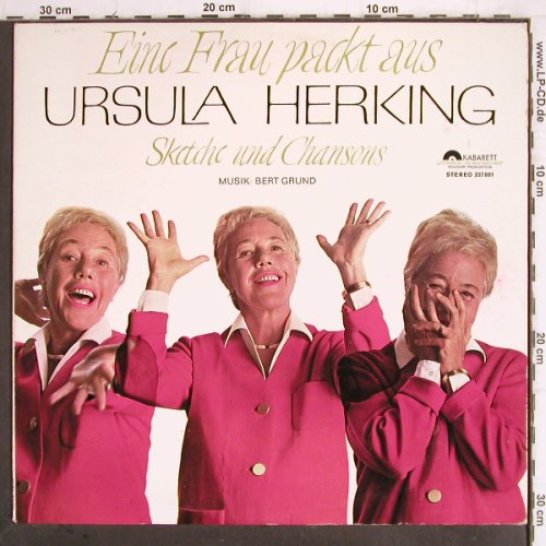 Herking,Ursula: Eine Frau packt aus, Polydor Kabarett (237 801), D, 1964 Typ: LP Best.-Nr.: V2 Preis: 12,50 Euro