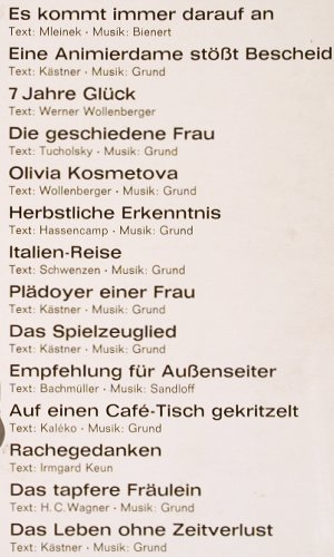 Herking,Ursula: Eine Frau packt aus, Polydor Kabarett (237 801), D, 1964 Typ: LP Best.-Nr.: V2 Preis: 12,50 Euro