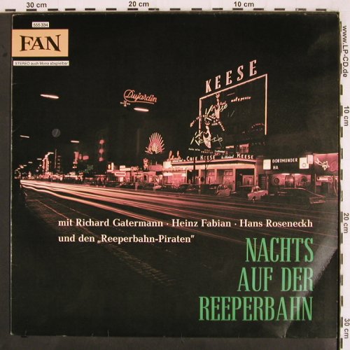 V.A.Nachts auf der Reeperbahn: Richard Gatermann, Heinz Fabian.., FAN (555 334), D Typ: LP Best.-Nr.: V3044 Preis: 7,50 Euro