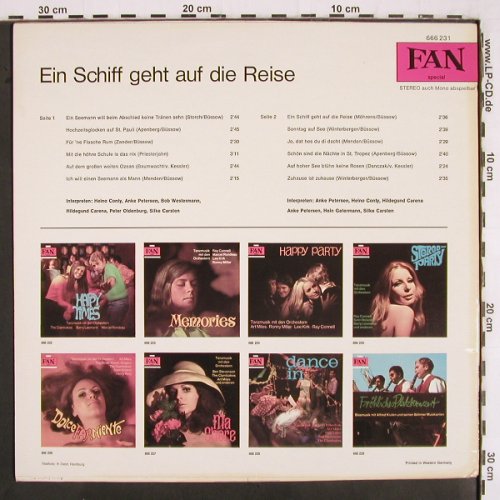 V.A.Ein Schiff geht auf Reisen: Hildegund Carena, Anke Petersen, FAN Special (666 231), D Typ: LP Best.-Nr.: V3046 Preis: 9,00 Euro