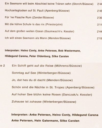 V.A.Ein Schiff geht auf Reisen: Hildegund Carena, Anke Petersen, FAN Special (666 231), D Typ: LP Best.-Nr.: V3046 Preis: 9,00 Euro