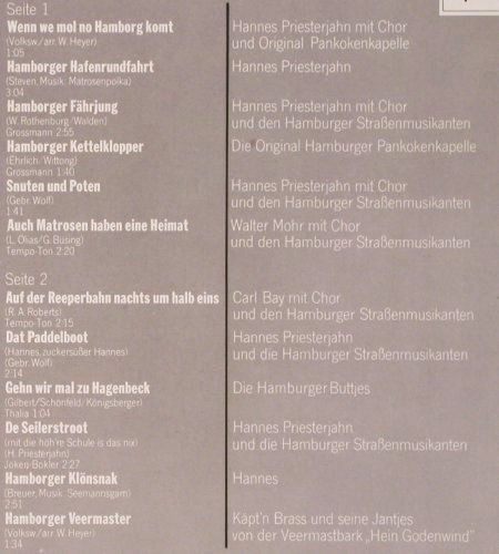 V.A.Hamburg hol' di stief: H.Pristerjahn.. Kapt'n Brass m-/vg+, Fontana (6434 189), D (1964) Typ: LP Best.-Nr.: V3057 Preis: 5,00 Euro