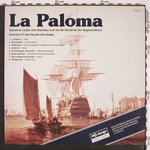 V.A.La Paloma / LaMusica-Operrette: Seefahrer-Lieder u.Shanties / Oper., SKS Design (F 666 675), D Typ: LP Best.-Nr.: V3087 Preis: 4,00 Euro