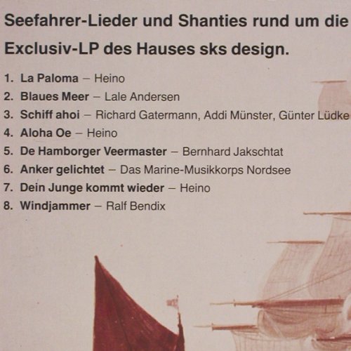 V.A.La Paloma / LaMusica-Operrette: Seefahrer-Lieder u.Shanties / Oper., SKS Design (F 666 675), D Typ: LP Best.-Nr.: V3087 Preis: 4,00 Euro
