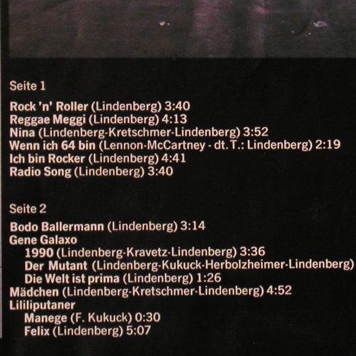 Lindenberg,Udo & Panik Orch.: Galaxo Gang, m /vg+, Telefunken (6.22460 AS), D, 1976 Typ: LP Best.-Nr.: V3583 Preis: 7,50 Euro
