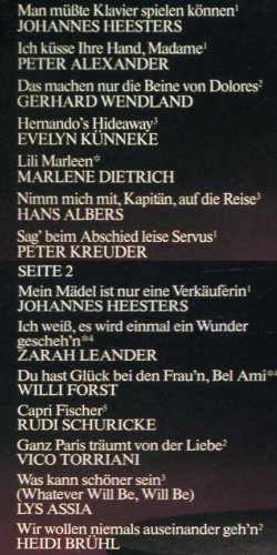 V.A.Wunderbar: Heesters... Heidi Brühl, CBS / HörZu (CBS 85 346), NL, 14 Tr., 1981 Typ: LP Best.-Nr.: V377 Preis: 5,00 Euro