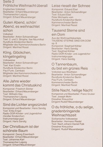 V.A.Bald nun ist Weihnachts-Zeit: Rundf.Kinderchor Berlin,Thomaner..., Eterna (8 26 101), DDR, 1976 Typ: LP Best.-Nr.: V3804 Preis: 6,00 Euro
