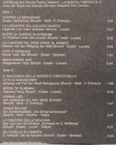Milva: Brecht, Foc, Stern-Ed. (in ital.), Dischi Ricordi(MLP 15.925), D, 1975 - LP - V424 - 6,00 Euro