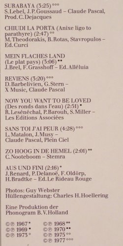 List,Lisbeth: Das Beste, Intercord (INT 160.091), D, 1977 Typ: LP Best.-Nr.: V436 Preis: 7,50 Euro