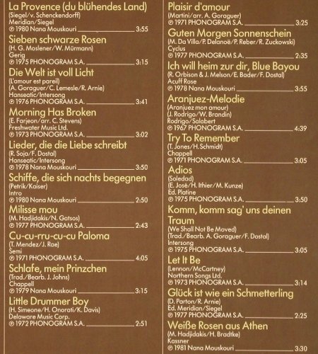 Mouskouri,Nana: Alles Liebe...20 Ihrer Schön.Lieder, Polystar(6878 107), D,  - LP - V495 - 5,00 Euro