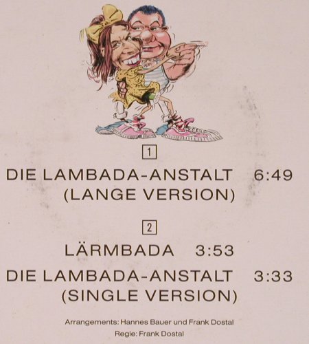 Feddersen,Helga / Olli Maier: Die Lambada-Anstalt*2/Lärmbada, CBS (CBS 655464 6), NL, m-/vg+, 1989 Typ: 12" Best.-Nr.: V612 Preis: 3,00 Euro