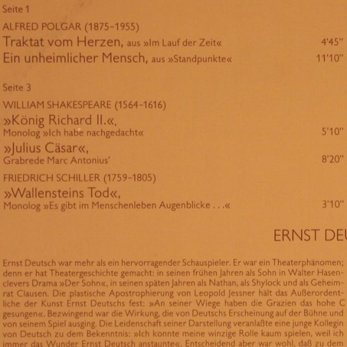 Deutsch,Ernst: Portrait, Polgar, Shakespeare..Foc, Telefunken(6.48073 DT), D (1959),  - 2LP - V636 - 9,00 Euro