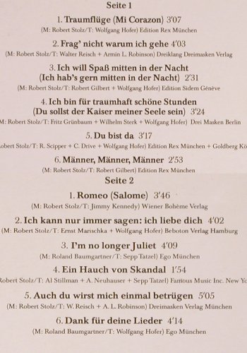 Werner,Margot: Traumflüge, singt Robert Stolz, Teldec (6.26668 AS), D,+Collage, 1987 Typ: LP Best.-Nr.: V704 Preis: 5,00 Euro