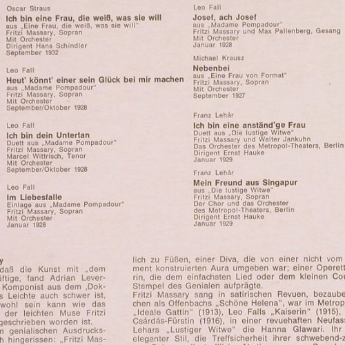 Massary,Fritzi: Eine Frau die weiß was Sie will, Volksplatte(C 048-28 048), D(1927-32),  - LP - V738 - 7,50 Euro
