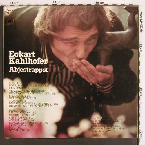 Kahlhofer,Eckart: Abjestrappst (Live), signiert, CBS (65 755), NL, 1973 Typ: LP Best.-Nr.: V818 Preis: 6,00 Euro