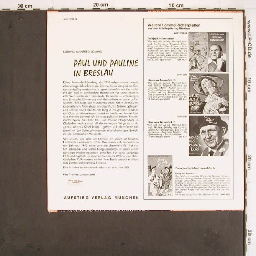 Lommel,Ludwig Manfred: Paul und Pauline in Breslau, m-/vg+, Aufstieg-Verlag(AHP 3298-25), D, Ri, 1953 - 10inch - V85 - 7,50 Euro