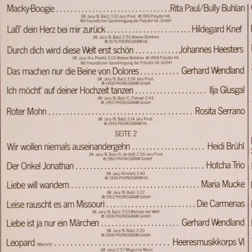V.A.Ewig Junger Michael Jary: Rita Paul / B.Buhlan, Knef, Glusgal, Philips(6612 102), D,  - 2LP - V960 - 9,00 Euro