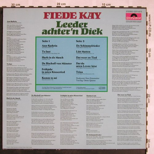 Fiede Kay: Leeder Achter'n Diek, Polydor(2371 872), D, 1978 - LP - X1183 - 5,50 Euro