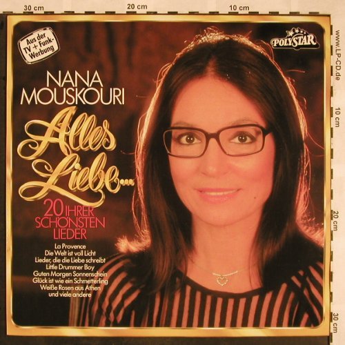 Mouskouri,Nana: Alles Liebe...20 Ihrer Schön.Lieder, Polystar(6878 107), D,  - LP - X1343 - 5,00 Euro
