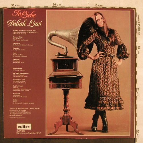 Lavi,Daliah: In Liebe, Excelsior(XL 171074), A, 1971 - LP - X139 - 14,00 Euro