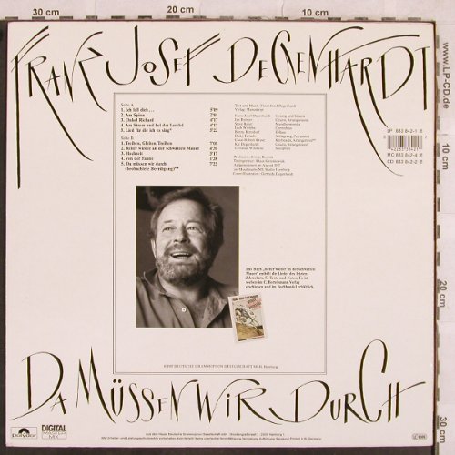 Degenhardt,Franz-Josef: Da Müssen wir Durch, Polydor(833 842-1), D, 1987 - LP - X196 - 6,00 Euro