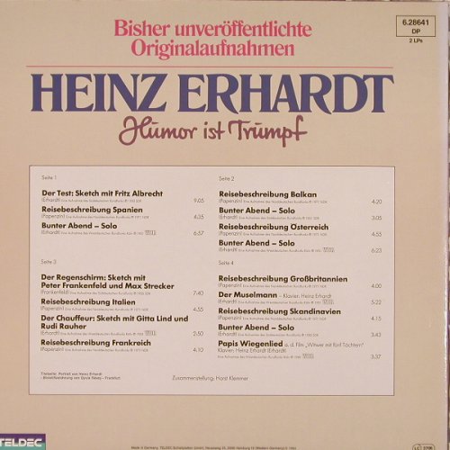 Erhardt,Heinz: Humor Ist Trumpf,Foc, Teldec(6.28641 DP), D, 1984 - 2LP - X368 - 6,00 Euro
